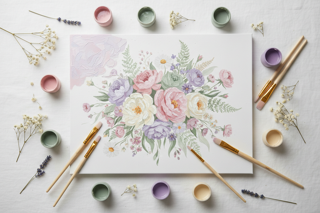 Floral paint by numbers inspiration for choosing the perfect flower design