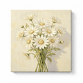 white daisy floral paint by numbers kit for adults