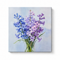 blue and purple flower bouquet paint by numbers kit for adults