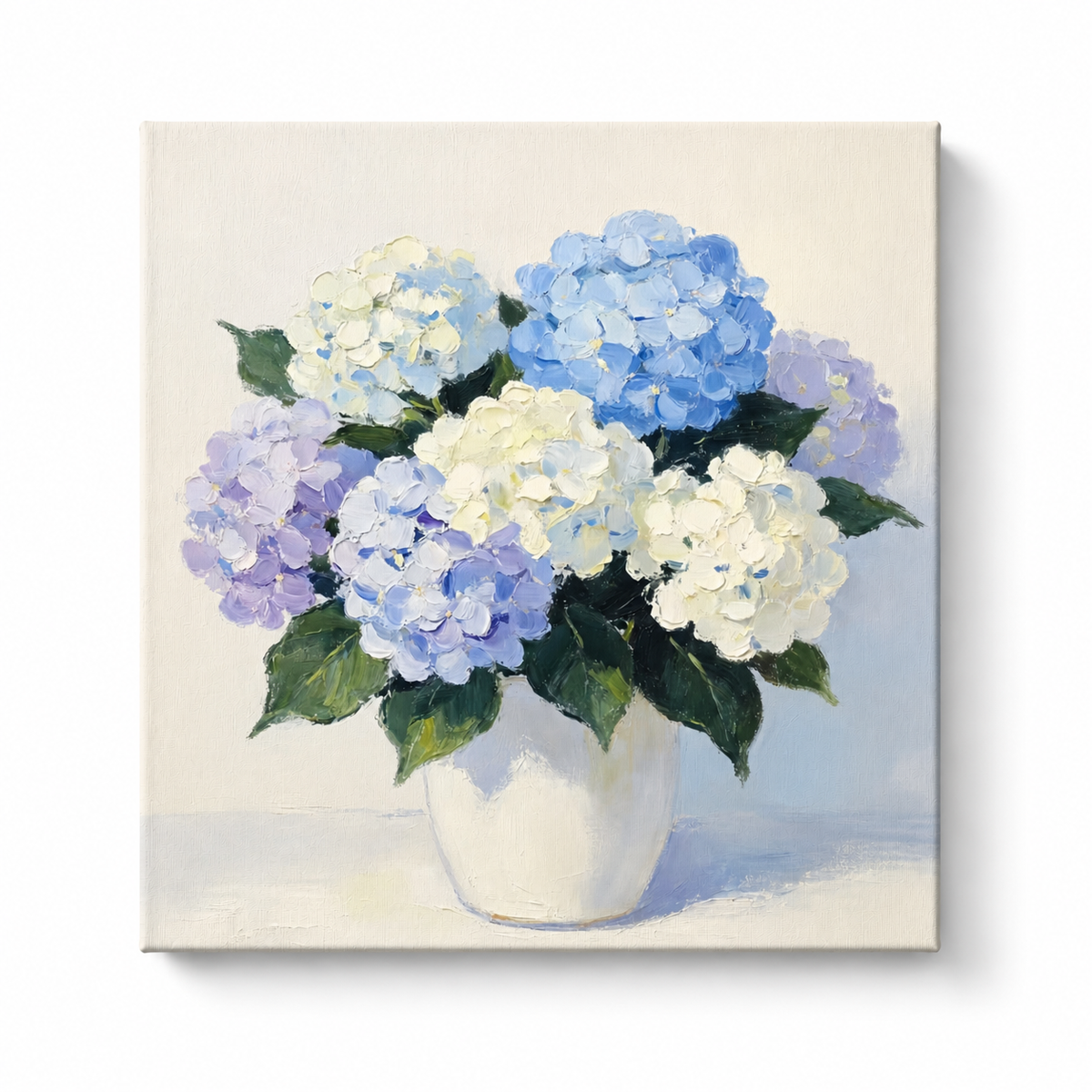 blue hydrangea vase paint by numbers kit for adults