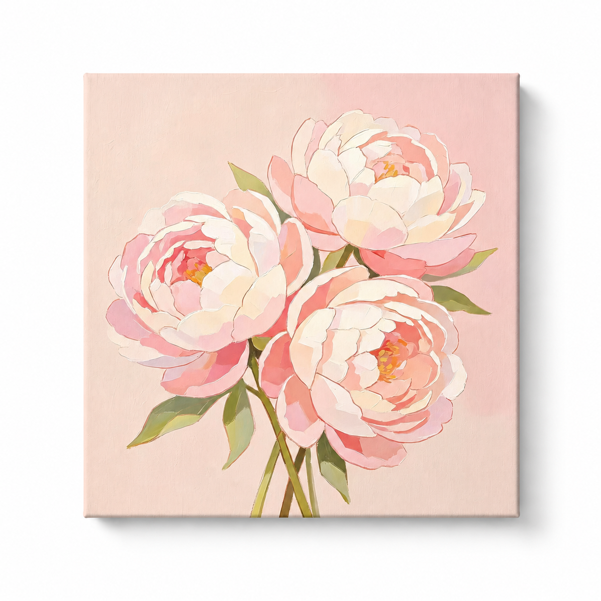 pink peony floral paint by numbers kit for adults