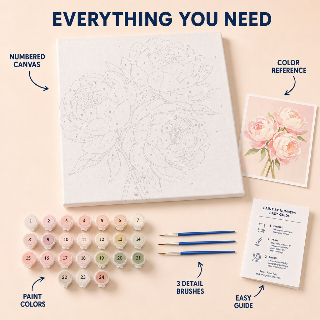 Pink Peony Kit Contents