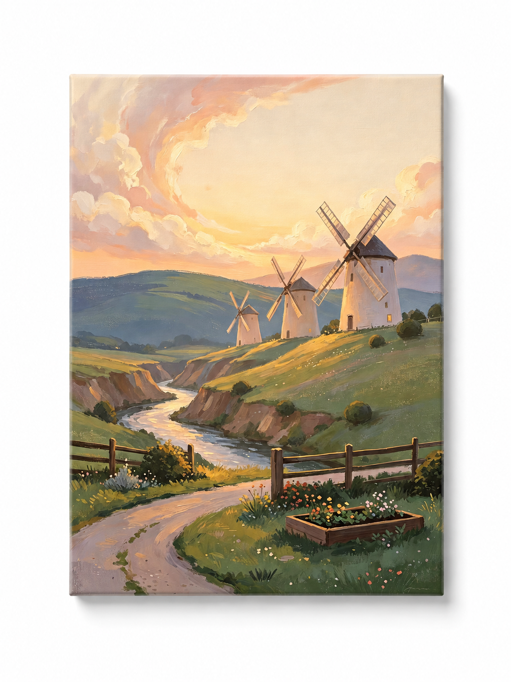 Windmill River Valley paint by numbers kit for adults