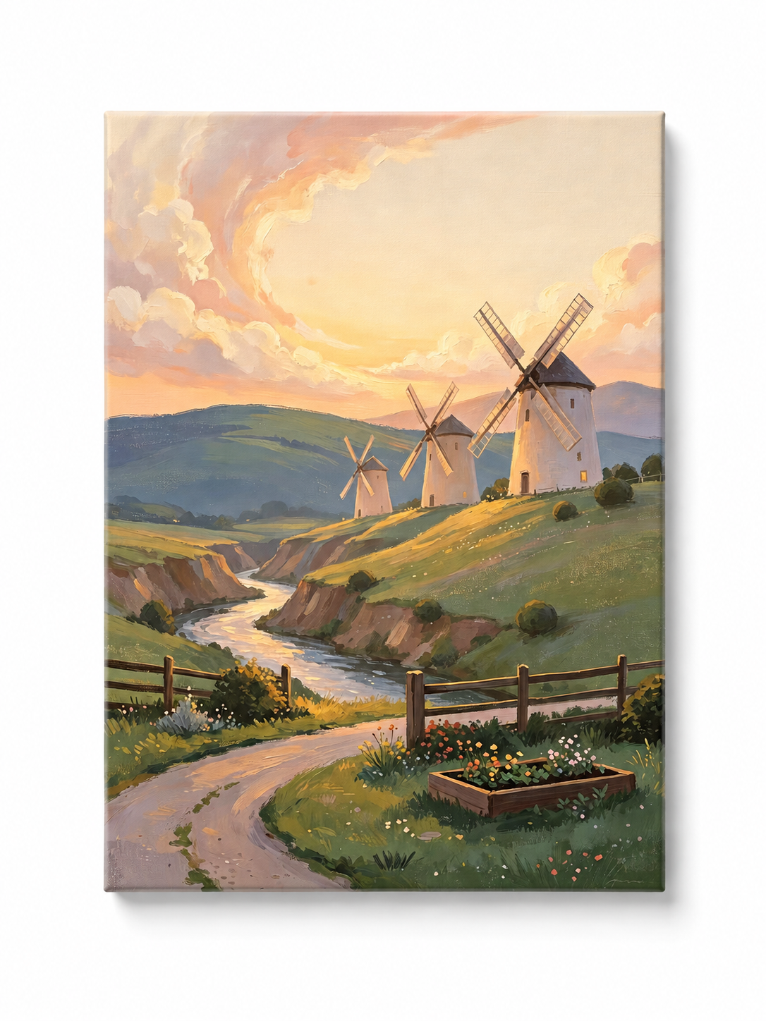 Windmill River Valley paint by numbers kit for adults