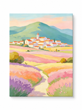 Pastel Flower Field Village paint by numbers kit for adults