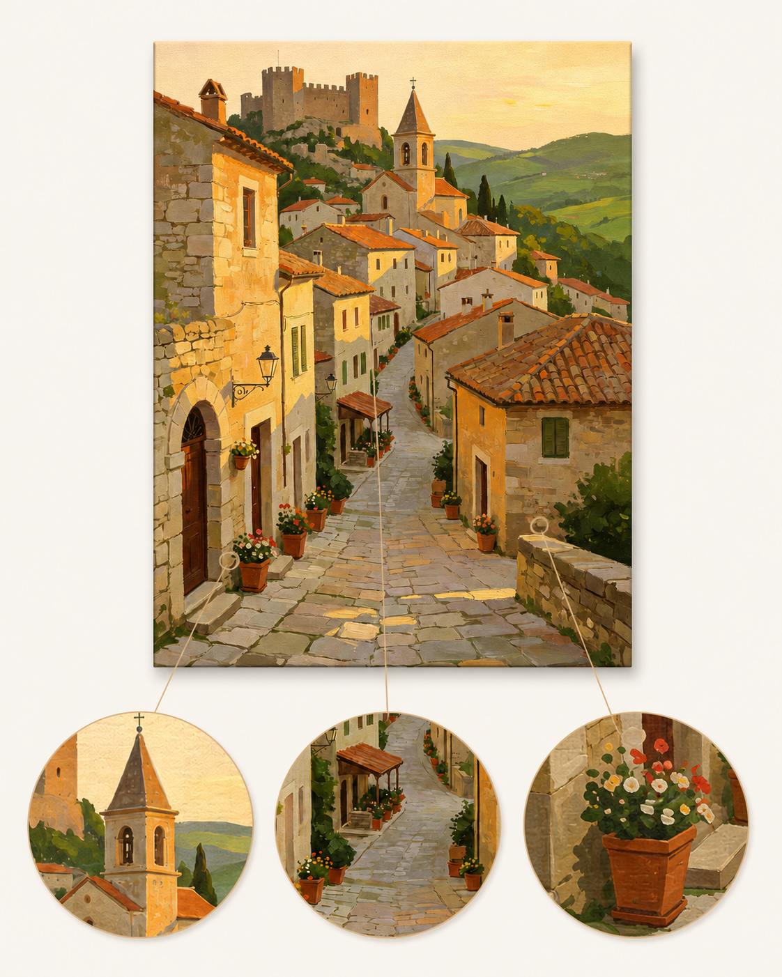 Castle Village Stone Lane finished artwork detail