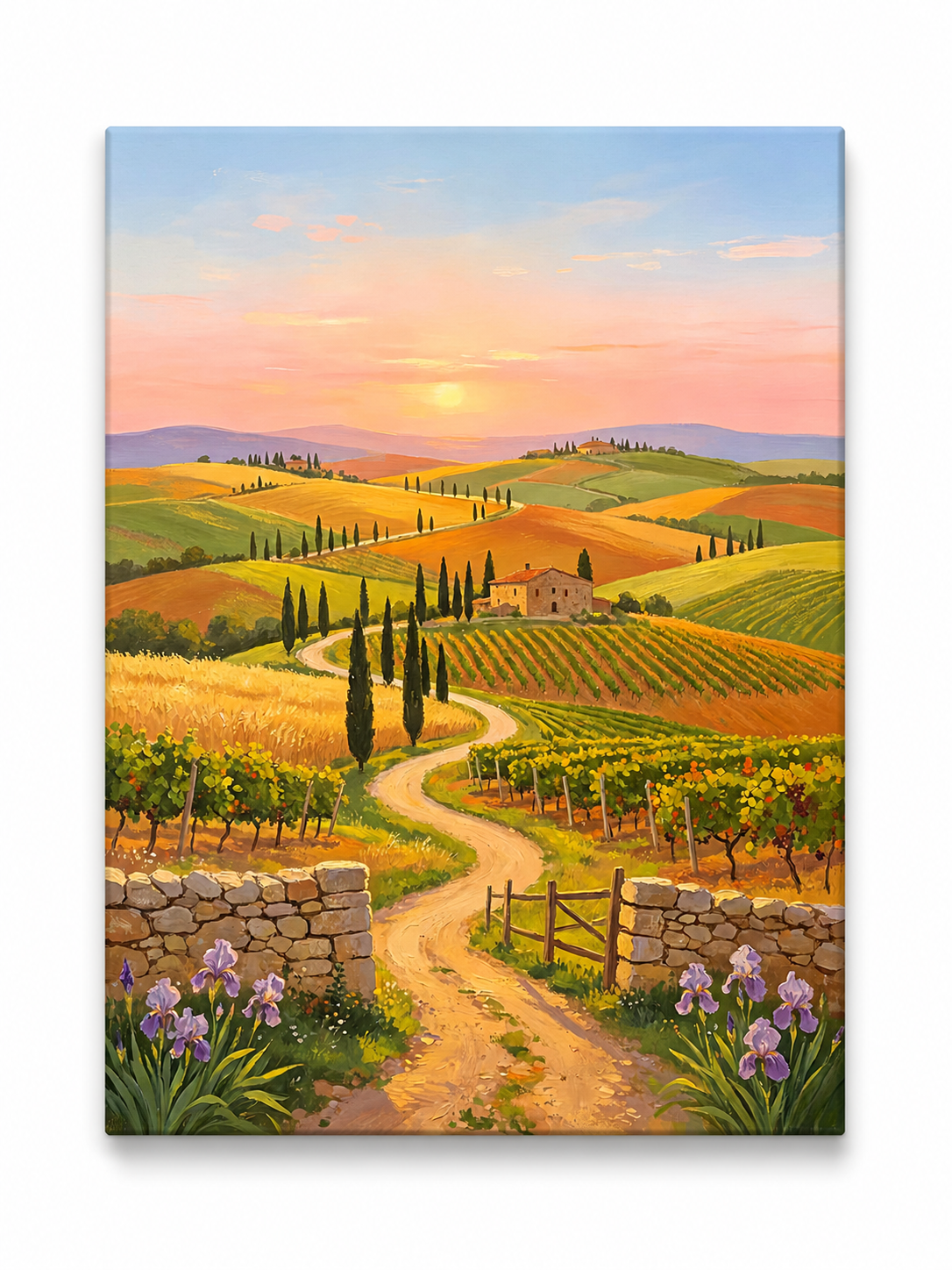 Tuscan Countryside Sunset paint by numbers kit for adults