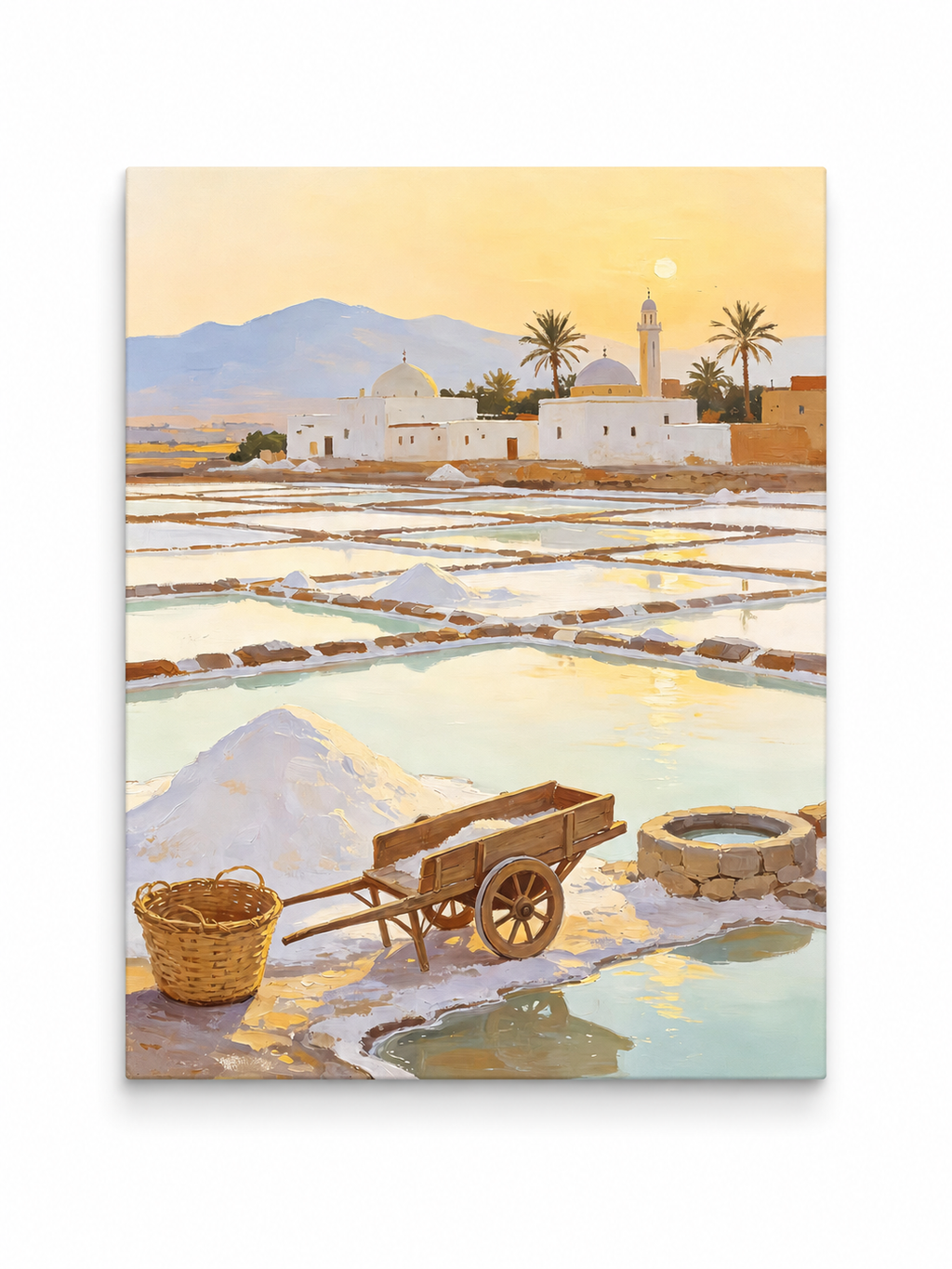 White Village by the Salt Flats paint by numbers kit for adults