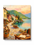 Lakeside Bookshop Town paint by numbers kit for adults