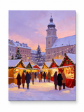 Snowy Christmas Market paint by numbers kit for adults