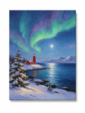 Aurora Christmas Lighthouse paint by numbers kit for adults