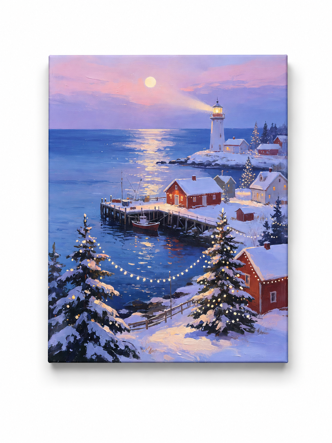 Christmas Bay Lighthouse paint by numbers kit for adults