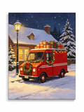 Christmas Gift Wagon paint by numbers kit for adults