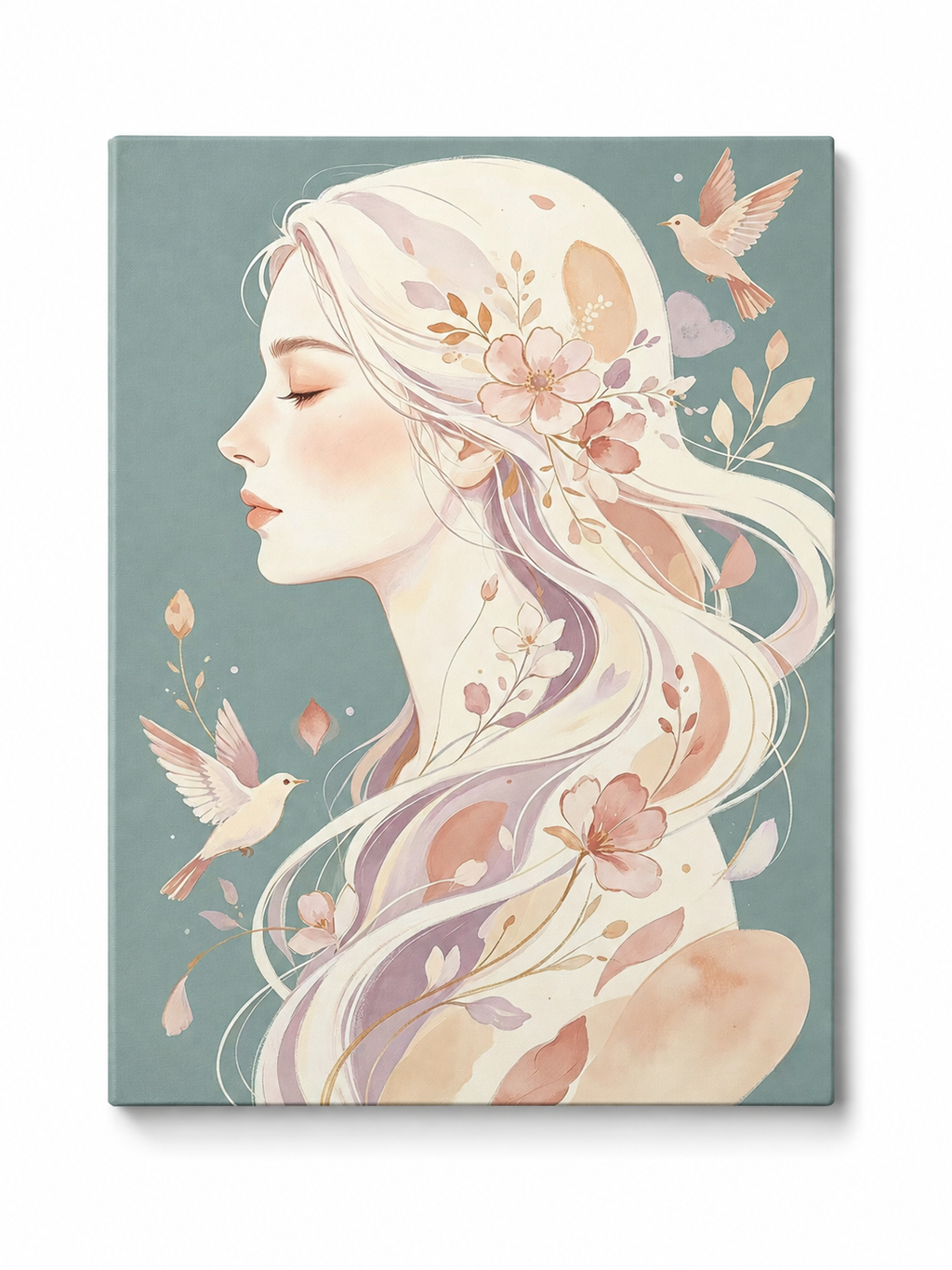 Long Haired Flower Girl paint by numbers kit for adults