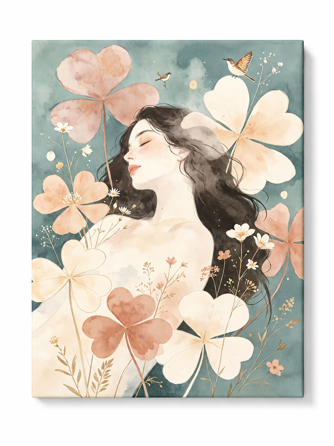 Four Leaf Clover Girl paint by numbers kit for adults