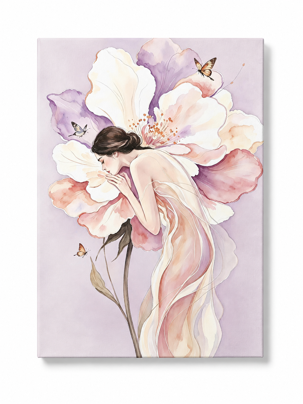 Floral Dream Girl paint by numbers kit for adults