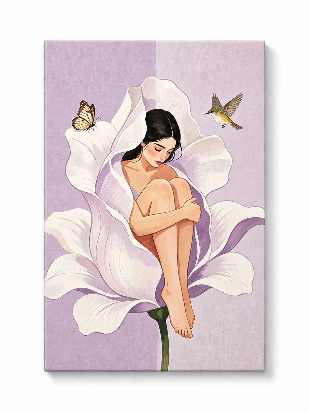 Violet Flower Fairy paint by numbers kit for adults