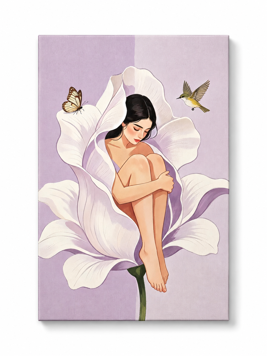Violet Flower Fairy paint by numbers kit for adults