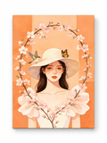 Spring Flower Crown Girl paint by numbers kit for adults