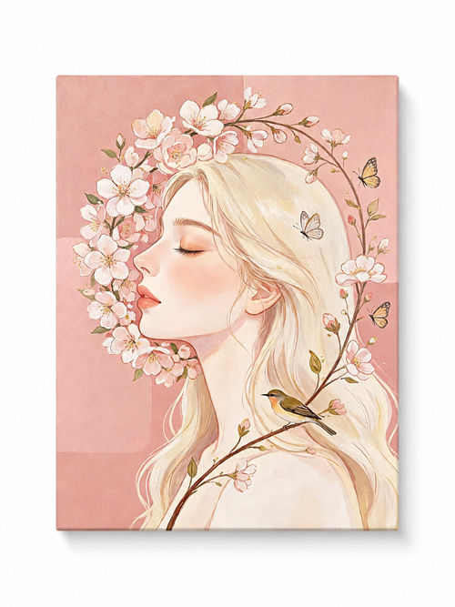 Cherry Blossom Girl paint by numbers kit for adults