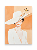 Orange Hat Girl paint by numbers kit for adults