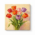 tulip floral paint by numbers kit for adults