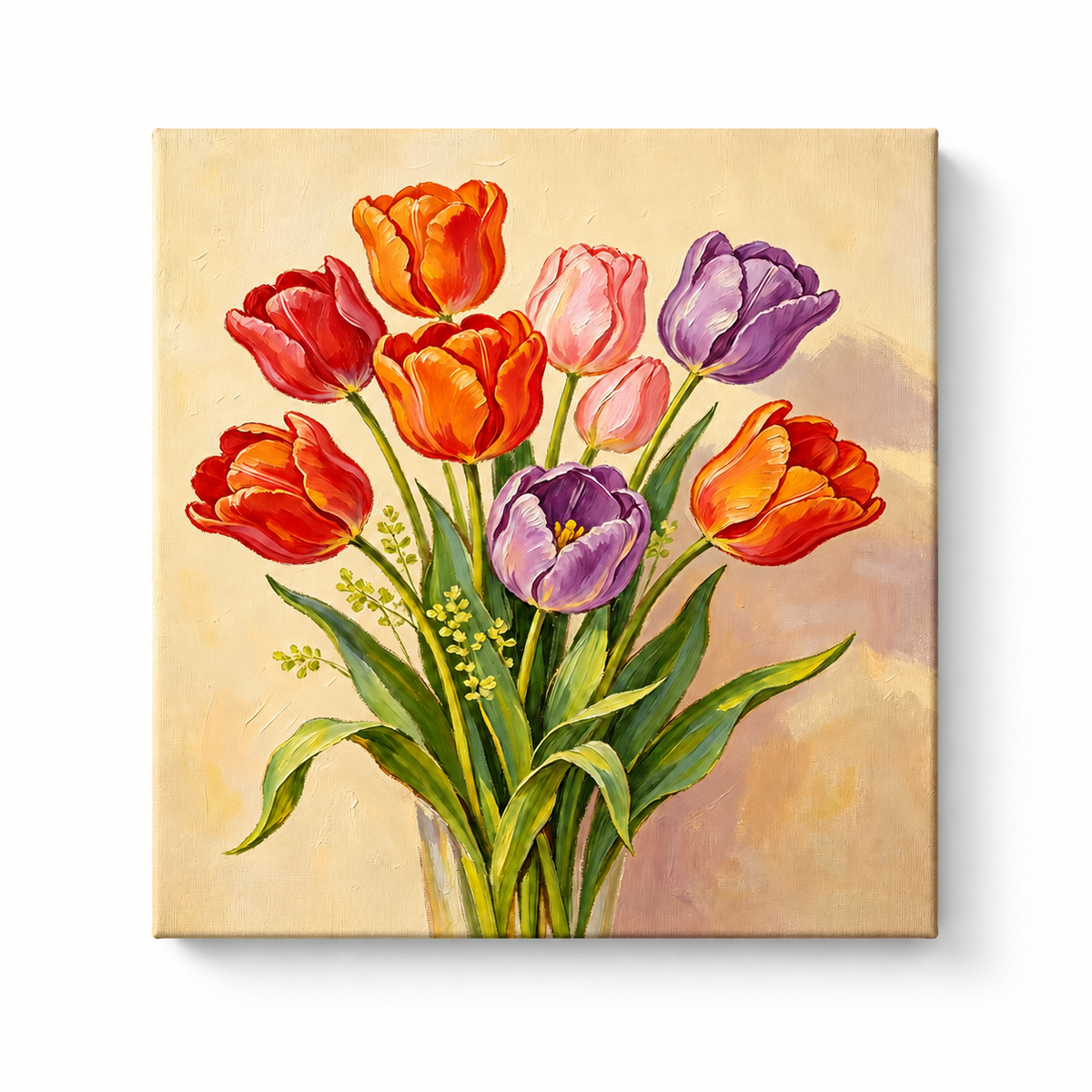 tulip floral paint by numbers kit for adults