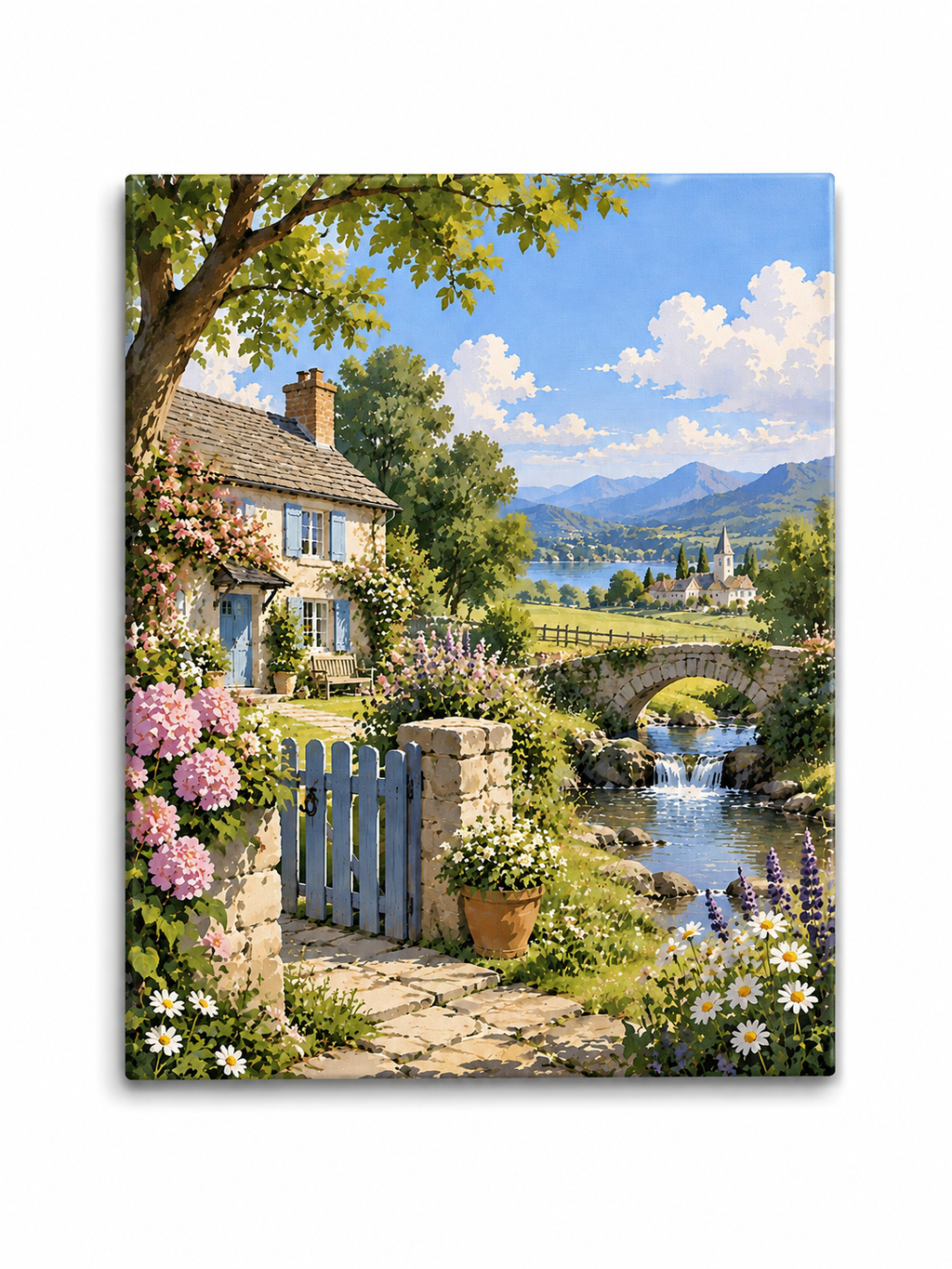 Garden Creek Cottage paint by numbers kit for adults