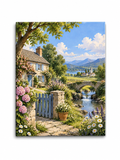 Garden Creek Cottage paint by numbers kit for adults