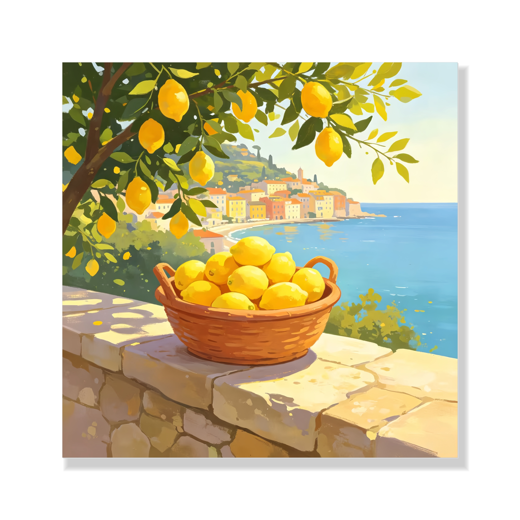 Bay View Lemon Basket paint by numbers kit for adults