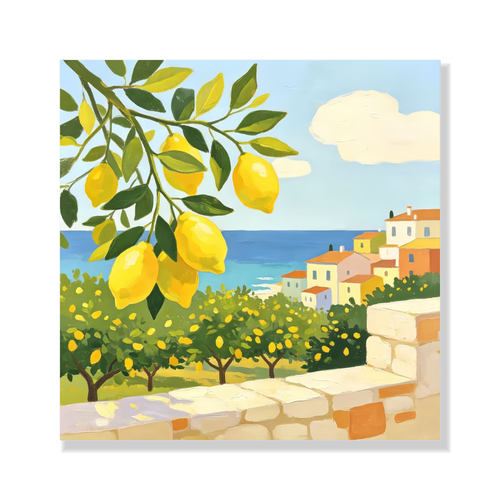 Coastal Lemon Grove paint by numbers kit for adults