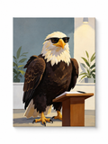 Bald eagle wearing sunglasses paint by numbers finished canvas