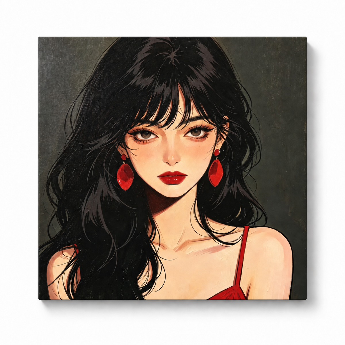 Scarlet Gaze portrait paint by numbers alternate artwork view