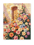 Rose Garden Door paint by numbers artwork for adults