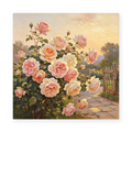 Sunlit Rose Path paint by numbers artwork for adults
