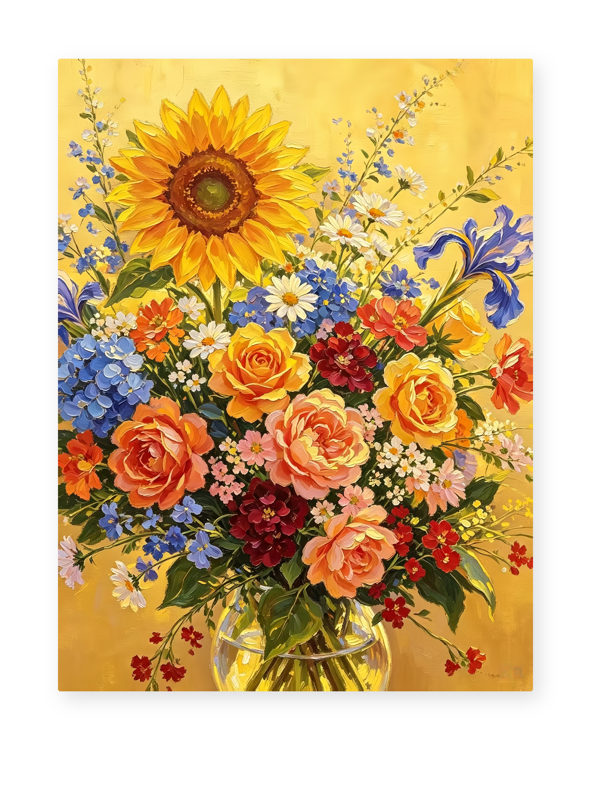 Sunflower Symphony paint by numbers artwork for adults