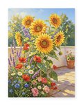 Sunflower Garden paint by numbers artwork for adults