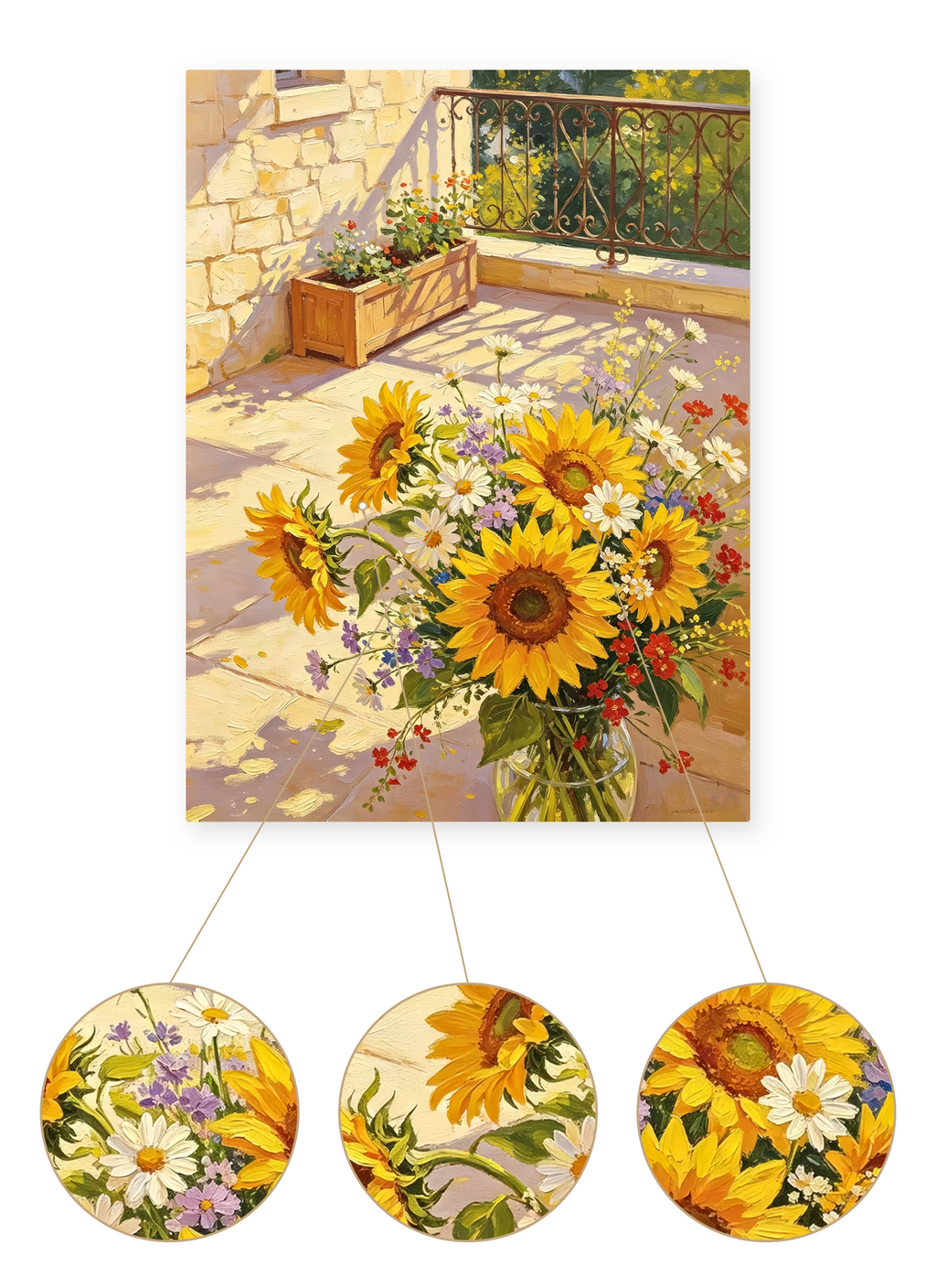 Sunflower Terrace finished artwork detail