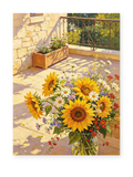 Sunflower Terrace paint by numbers artwork for adults