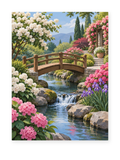 Garden Bridge paint by numbers artwork for adults
