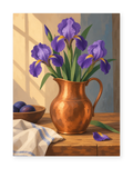 Copper Iris paint by numbers artwork for adults