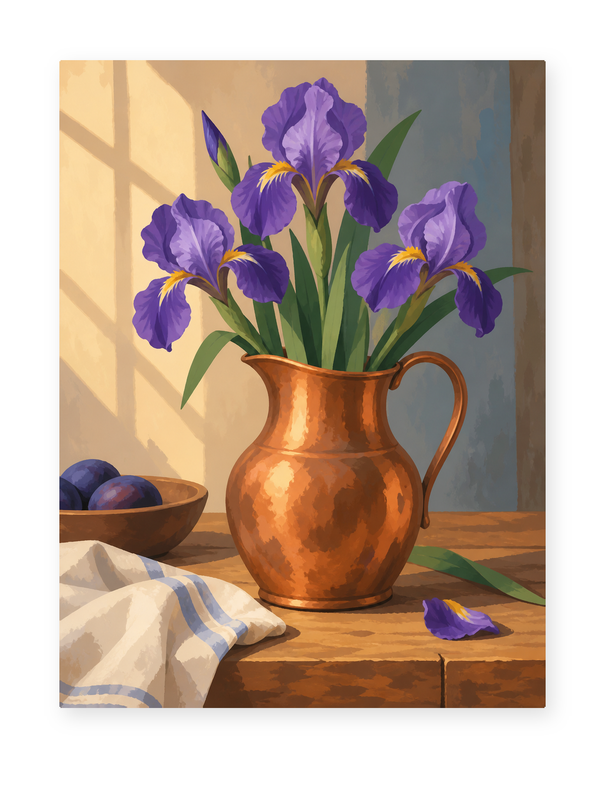 Copper Iris paint by numbers artwork for adults