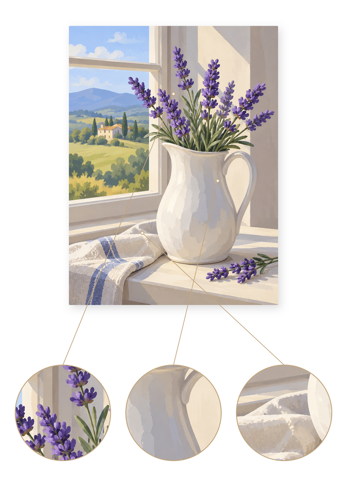 Lavender Window finished artwork detail