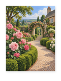 Rose Garden Path paint by numbers artwork for adults