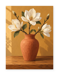Magnolia Clay Vase paint by numbers artwork for adults