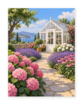 Glasshouse Garden paint by numbers artwork for adults