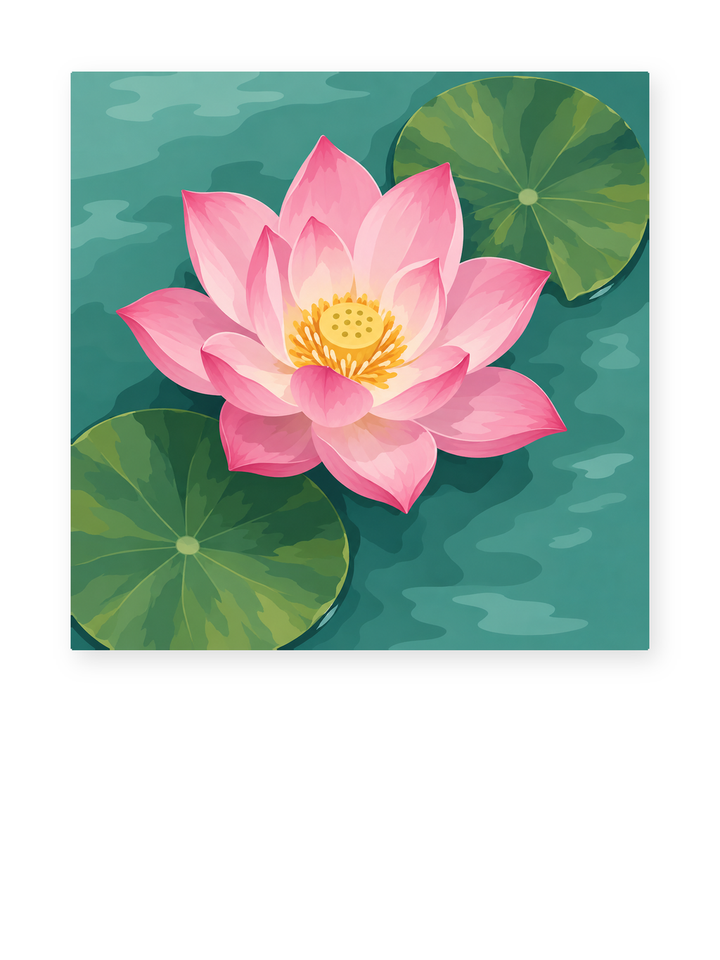 Pink Lotus paint by numbers artwork for adults