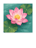 Pink Lotus paint by numbers artwork for adults