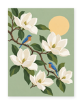 Magnolia Birds paint by numbers artwork for adults