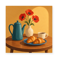 Poppy Breakfast paint by numbers artwork for adults